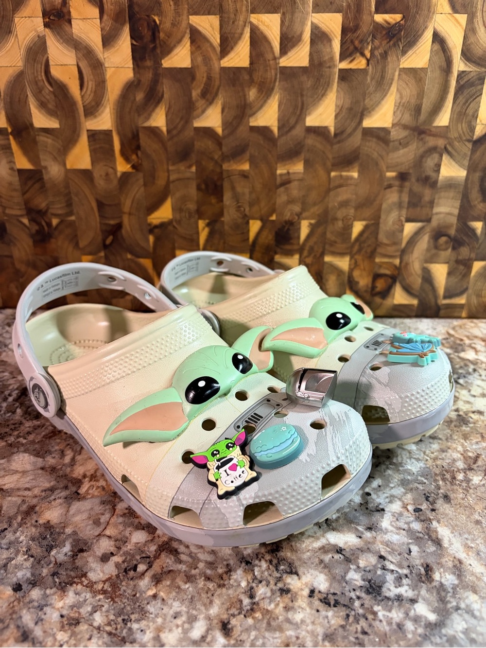 Light Green Character Clog Shoes with Cute Decorations CROCS STAR WARS